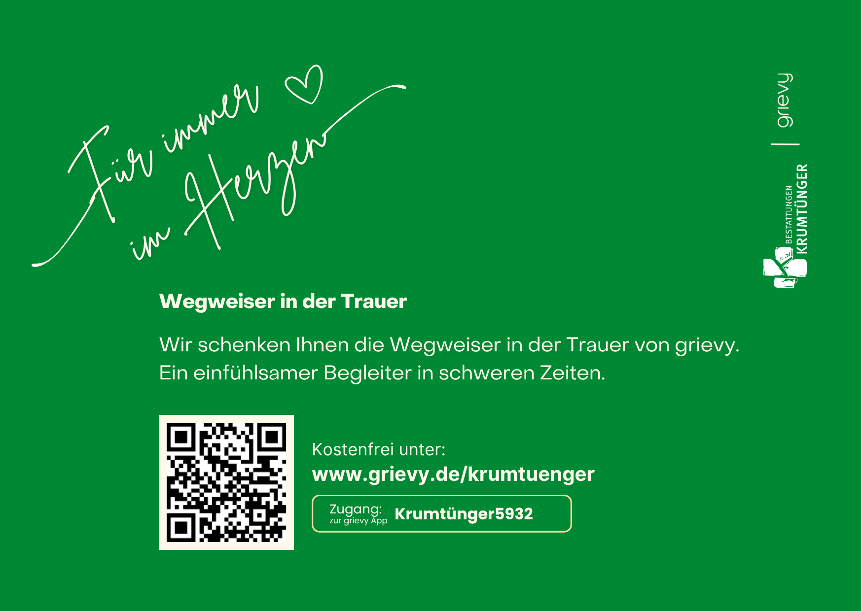 Wegweiser in der Trauer – ein Geschenk von Bestattungen Krumtünger und grievy